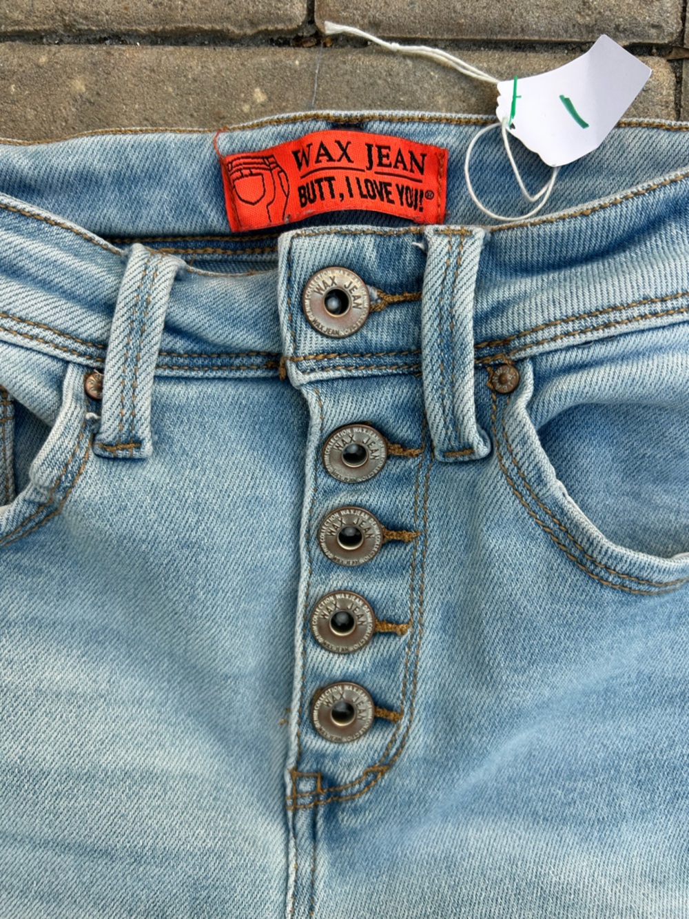 Wax Jean Light Blue Distressed Skinny Jeans - Picture 2 of 3
